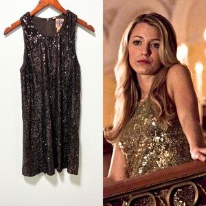 ICONIC Tory Burch Sequin Dress ASO Serena Van Der Woodsen in Gossip Girl ALT